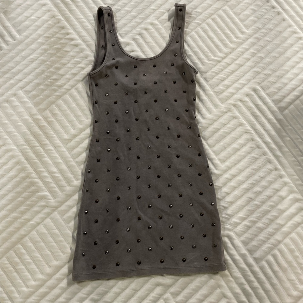 Gray studded RVCA mini dress.